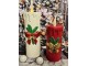 Vínová vánoční svíčka se zlatou mašlí Led Candle - 17*18*44 cm / 3*AA Clayre & Eef