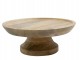 Přírodní dřevěný podnos na dort na noze Wood Cake - Ø 25*10 cm Mars & More 