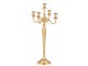 Zlatý 5-ti ramenný kovový svícen Goldmy - Ø 35*63cm J-Line by Jolipa