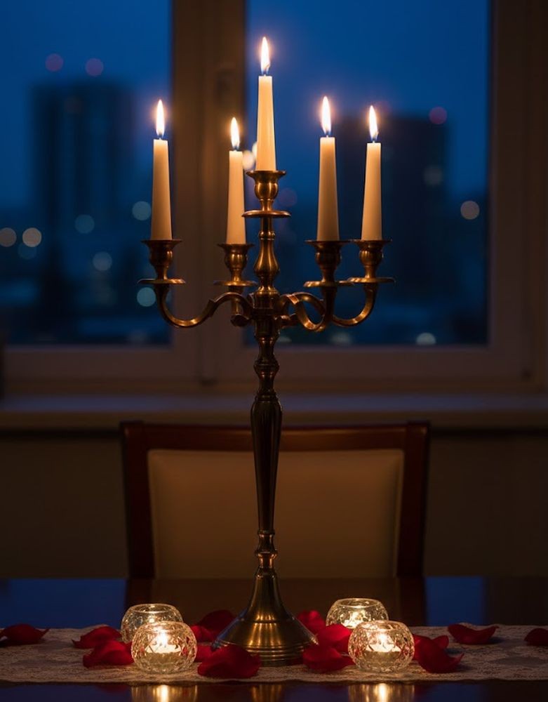 Champagne zlatý 5-ti ramenný kovový svícen Goldmy - Ø 35*63 cm J-Line by Jolipa Champagne zlatý 5-ti ramenný kovový svícen Goldmy - Ø 35*63 cm J-Line by Jolipa