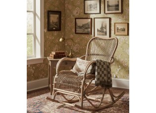 Ratanové houpací křeslo Rocking šedé - 98*56*93 cm