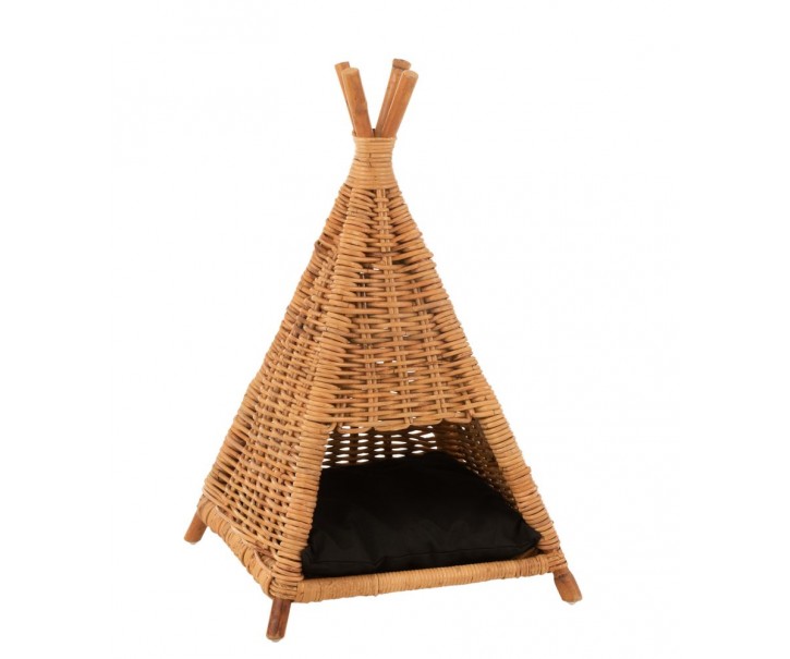 Ratanový pelíšek Miauw Miauw pro kočku - 45*45*72 cm Van der Leeden