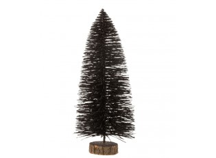 Černý třpytivý stromek Tree black L - Ø 17*40 cm