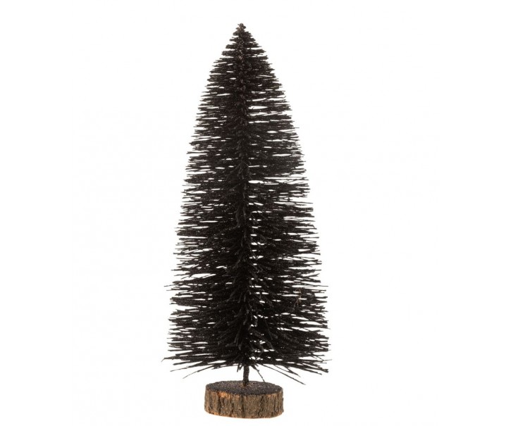 Černý třpytivý stromek Tree black L - Ø 17*40 cm J-Line by Jolipa