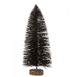 Černý třpytivý stromek Tree black L - Ø 17*40 cm