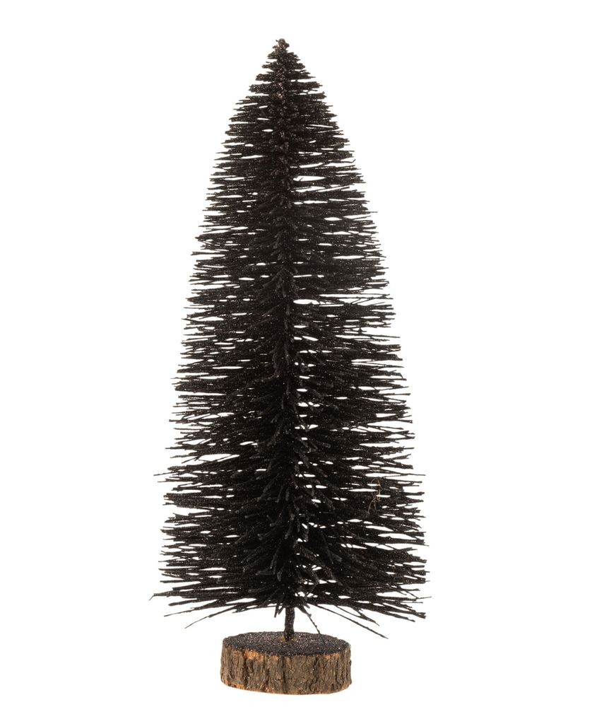 Levně Černý třpytivý stromek Tree black L - Ø 17*40 cm 17625