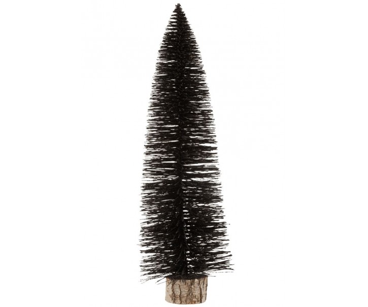Černý třpytivý stromek Tree black XL - Ø 20*60 cm J-Line by Jolipa
