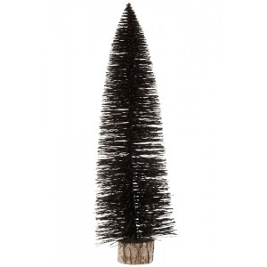 Černý třpytivý stromek Tree black XL - Ø 20*60 cm