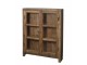 Hnědá antik dřevěná vitrína z recyklovaného dřeva Grimaud - 85*18*105 cm Chic Antique