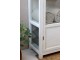 Krémová antik prosklená dřevěná skříň Adrienne - 97*41*170 cm Chic Antique