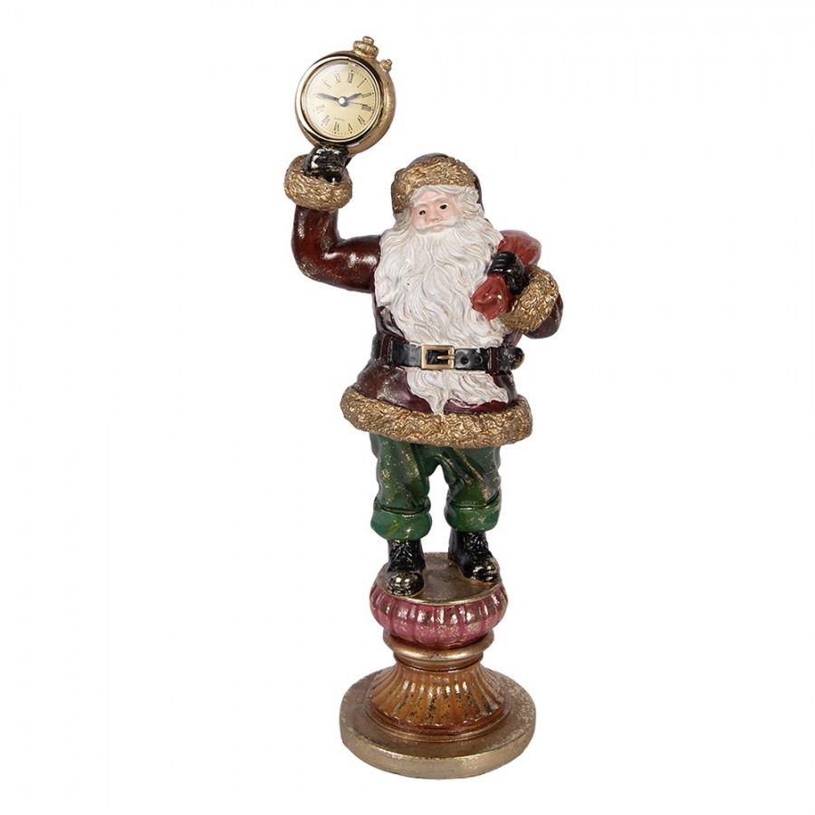 Christmas Decoration Figurine Santa Claus 15x13x39 Cm Red Plastic - 15*13*39 cm