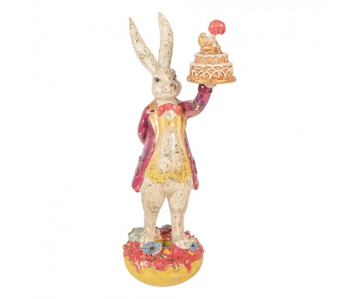 Decorative Figurine Rabbit 14x10x30 Cm Beige Plastic - 14*10*30 cm Clayre & Eef