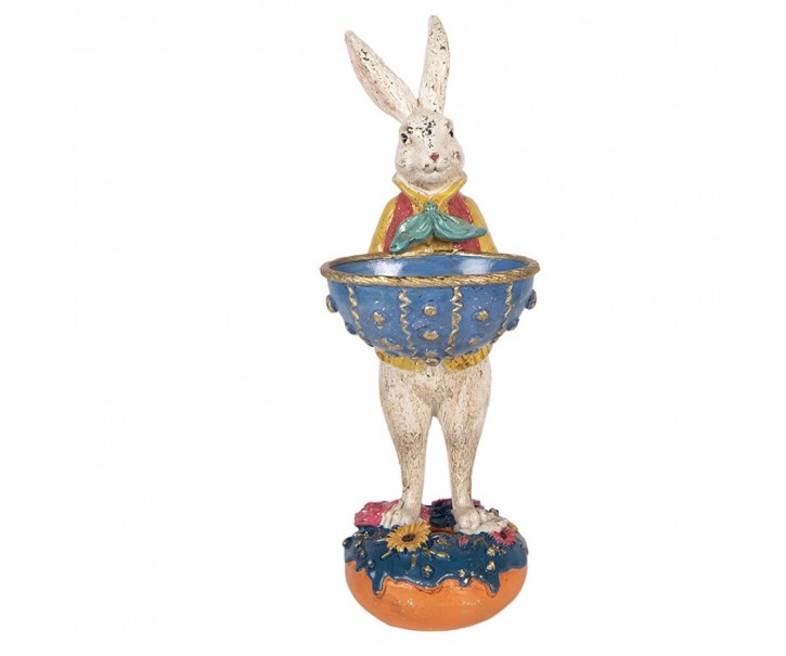 Decorative Figurine Rabbit 12x10x28 Cm Beige Plastic - 12*10*28 cm Clayre & Eef
