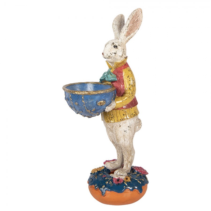 Decorative Figurine Rabbit 12x10x28 Cm Beige Plastic - 12*10*28 cm