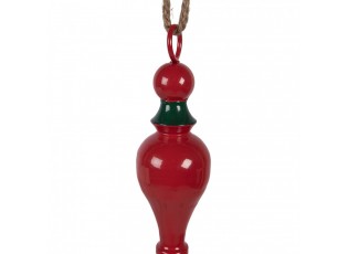 Christmas Ornament ? 8x41 Cm Red Green Metal - ? 8*41 cm