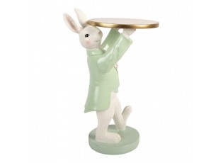 Decorative Figurine Rabbit 19x14x28 Cm White Plastic - 19*14*28 cm