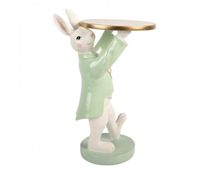Decorative Figurine Rabbit 19x14x28 Cm White Plastic - 19*14*28 cm Clayre & Eef