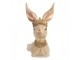 Dekorace busta zaječice s korunkou a zlatou patinou - 19*16*29 cm Clayre & Eef