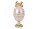 Růžovo-zlatá dekorace figurka zdobené vajíčko - Ø 15*31 cm Clayre & Eef