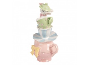 Decorative Figurine Rabbit 16x13x26 Cm White Plastic - 16*13*26 cm