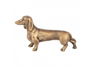 Decorative Figurine Dog 14x4x8 Cm Brown Plastic - 14*4*8 cm