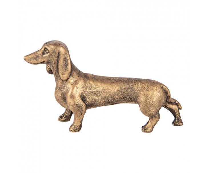 Decorative Figurine Dog 14x4x8 Cm Brown Plastic - 14*4*8 cm Clayre & Eef