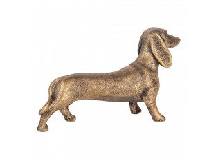 Decorative Figurine Dog 14x4x8 Cm Brown Plastic - 14*4*8 cm