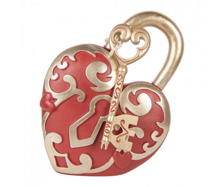 Decorative Figurine Heart 22x9x30 Cm Red Plastic - 22*9*30 cm Clayre & Eef