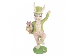 Decorative Figurine Rabbit 19x15x36 Cm White Plastic - 19*15*36 cm