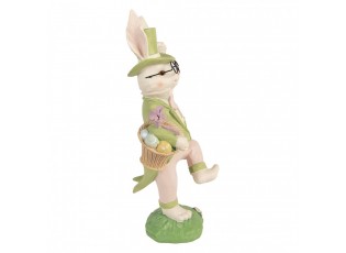 Decorative Figurine Rabbit 19x15x36 Cm White Plastic - 19*15*36 cm