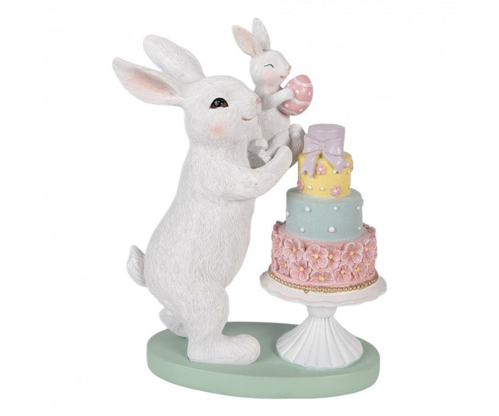  Dekorácia zajačikovia zdobiaca tortu vajíčkom - 21*10*27 cm Clayre & Eef