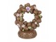 Dekorace čokoládový věnec z vajíček s maceškami na podstavci - 17*11*19 cm Clayre & Eef