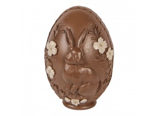 Čoko vajíčko s králíčkem a květy Happy Easter - Ø 9*13 cm