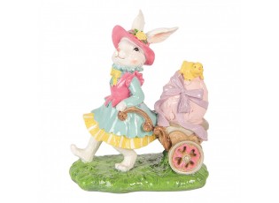 Dekorace králičí žena vezoucí vajíčko - 19*11*23 cm