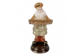 Christmas Decoration Figurine Santa Claus 15x18x31 Cm Beige Plastic - 15*18*31 cm
