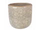 Šedý antik keramický obal na květináč s květy XL - Ø 20*19 cm Clayre & Eef