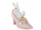 Dekorace králík v růžovém pantoflíčku - 13*5*12 cm Clayre & Eef