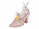Dekorace králík v růžovém pantoflíčku - 13*5*12 cm Clayre & Eef