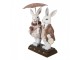 Dekorace králíčci s nůší a deštníkem - 13*6*16 cm Clayre & Eef