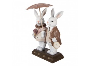 Dekorace králíčci s nůší a deštníkem - 13*6*16 cm