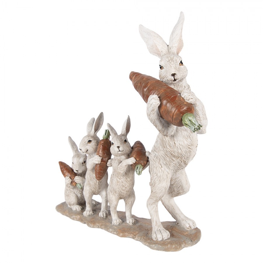 Dekorace zajíčcí s mrkvemi - 34*13*33 cm