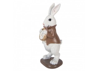 Decorative Figurine Rabbit 7x7x16 Cm White Plastic - 7*7*16 cm