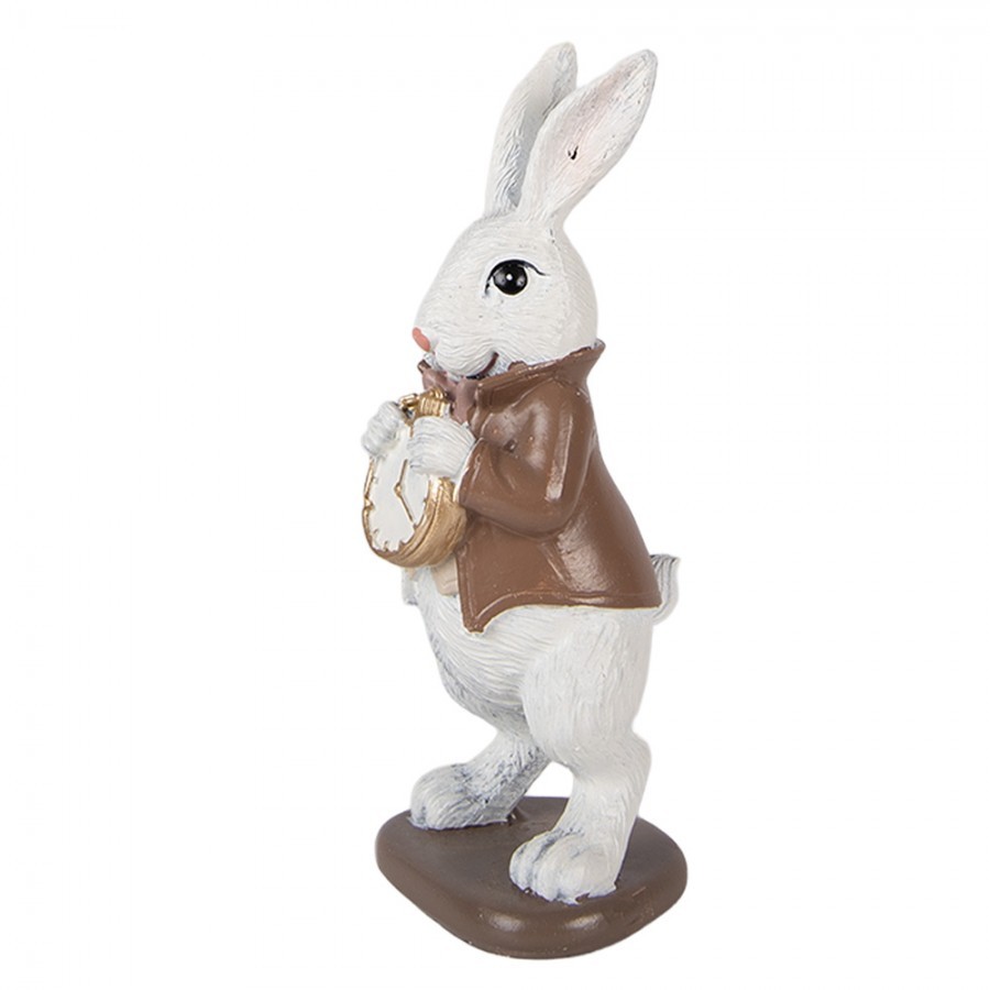 Decorative Figurine Rabbit 7x7x16 Cm White Plastic - 7*7*16 cm