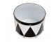 Christmas Decoration Figurine Drum ? 35x26 / ? 30x17 Cm White Black Metal - (2) ? 37*26 / ? 32*17 cm Clayre & Eef