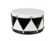 Christmas Decoration Figurine Drum ? 35x26 / ? 30x17 Cm White Black Metal - (2) ? 37*26 / ? 32*17 cm Clayre & Eef