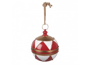 Christmas Decoration Figurine Christmas Bauble ? 31x36 Cm Red Metal - ? 31*36 cm