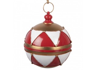 Christmas Decoration Figurine Christmas Bauble ? 31x36 Cm Red Metal - ? 31*36 cm