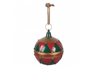Christmas Decoration Figurine Christmas Bauble ? 31x36 Cm Red Metal - ? 31*36 cm