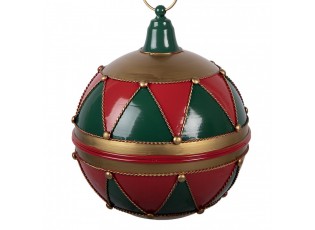 Christmas Decoration Figurine Christmas Bauble ? 31x36 Cm Red Metal - ? 31*36 cm