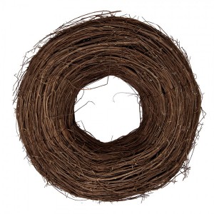 Přírodní hnědý proutěný jilmový věnec Elm M - Ø 40*12 cm
